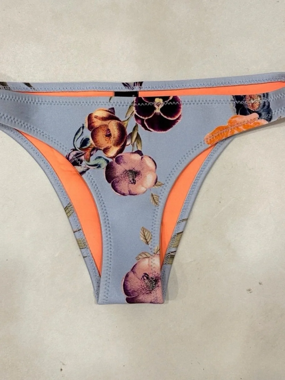 Triangl Delilah Neoprene Baby Blue Floral Bikini Set S